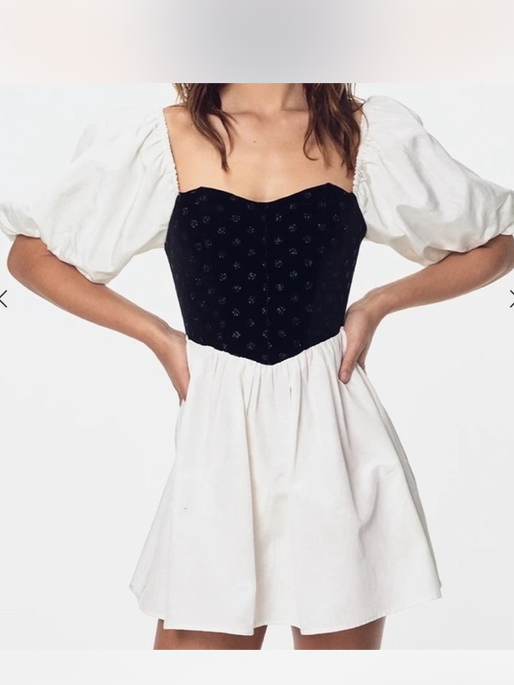 For Love and Lemons Elena Puff Sleeve Mini Dress